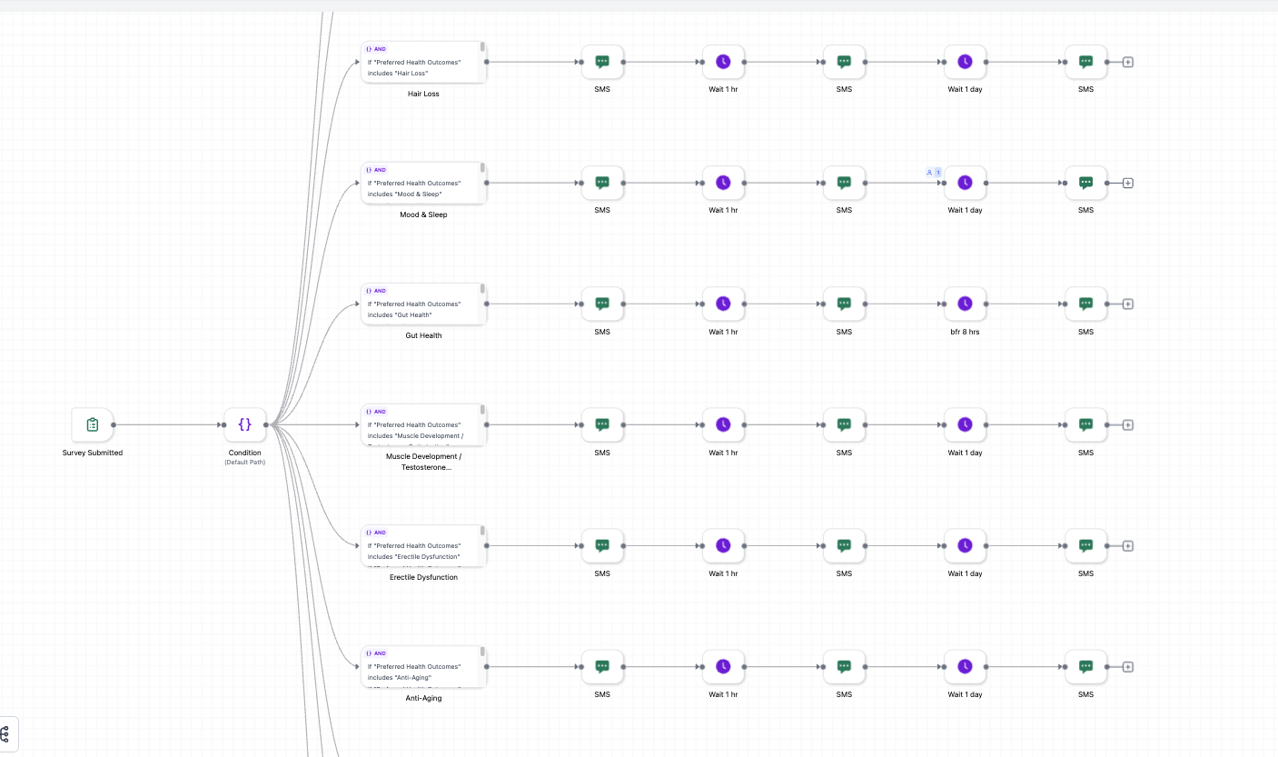GHL segmented SMS automation